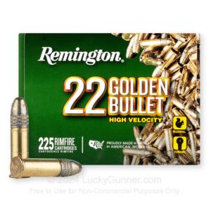 22 LR - 36 Grain CPHP - Remington 22 Golden Bullet - 2250 Rounds 1622E