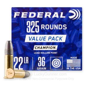 22 LR - 36 Grain LHP - Federal Champion - 3250 Rounds