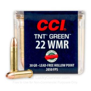 22 WMR - 30 Grain HP - CCI TNT Green - 2000 Rounds