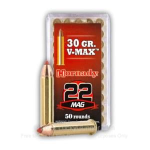 22 WMR - 30 Grain V-MAX Polymer Tip - Hornady Varmint Express - 500 Rounds 83202