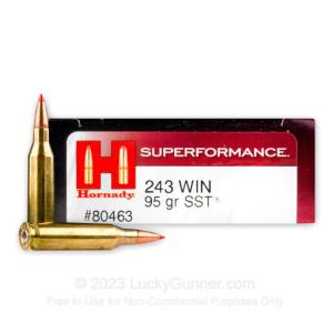 243 - 95 Grain SST - Hornady Superformance - 200 Rounds 80463