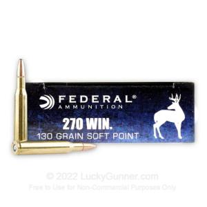 270 - 130 Grain SP - Federal Power-Shok - 200 Rounds 270A