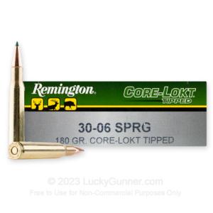 30-06 - 180 Grain Polymer Tip - Remington Core-Lokt Tipped - 200 Rounds RT3006C-29037