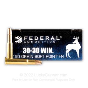 30-30 - 150 Grain SP Flat Nose - Federal Power-Shok - 200 Rounds 3030A