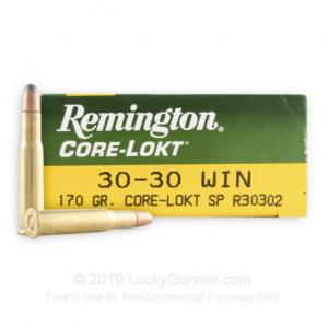 30-30 - 170 gr SP - Remington Core-Lokt - 200 Rounds R30302