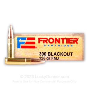 300 AAC Blackout - 125 Grain FMJ - Hornady Frontier - 200 Rounds FR400