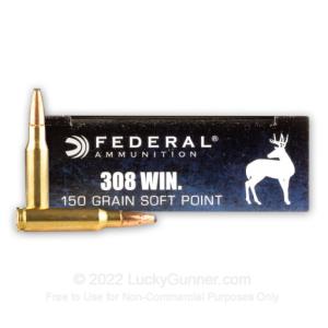 308 - 150 Grain SP - Federal Power-Shok - 200 Rounds 308A