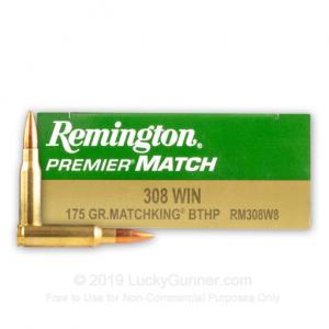 308 - 175 gr - MatchKing BTHP - Remington Premier - 200 Rounds RM308W8