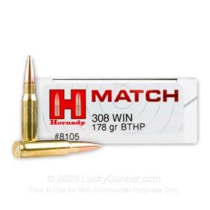 308 - 178 Grain BTHP - Hornady Match - 200 Rounds
