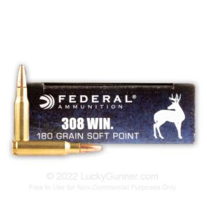 308 Win - 180 Grain SP - Federal Power Shok - 200 Rounds 308B