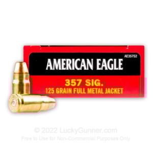 357 Sig - 125 Grain FMJ - Federal American Eagle - 1000 Rounds AE357S2