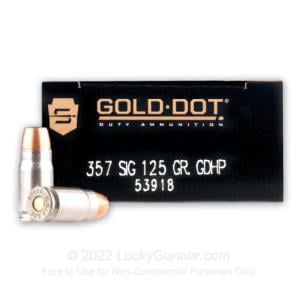 357 Sig - 125 Grain JHP - Speer Gold Dot - 1000 Rounds 53918