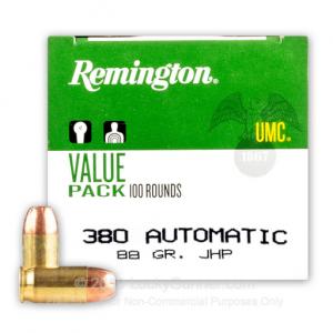 380 Auto - 88 gr JHP - Remington UMC- 600 Rounds L380A1B