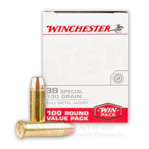 38 Special - 130 Grain FMJ - Winchester Target - 500 Rounds USA38SPVP