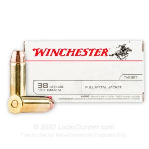 38 Special - 130 Grain FMJ - Winchester USA - 500 Rounds Q4171