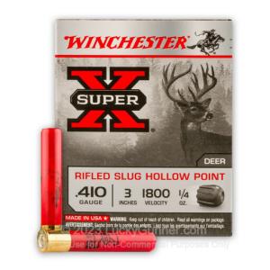 410 Bore - 3" 1/4oz. Rifled HP Slug - Winchester Super-X - 250 Rounds X413RS5