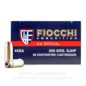 44 Special - 200 Grain SJHP - Fiocchi Pistol Shooting Dynamics - 500 Rounds 44SA
