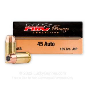 45 ACP 185 gr JHP - PMC - 1000 Rounds