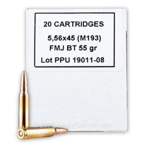 5.56x45 - 55 Grain FMJBT M193 - Prvi Partizan - 20 Rounds PPN5561B