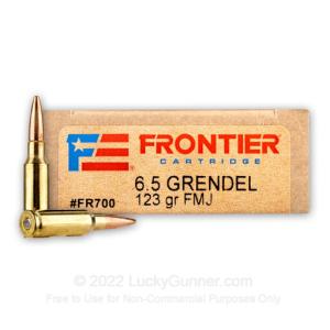 6.5 Grendel - 123 Grain FMJ - Hornady Frontier - 200 Rounds FR700