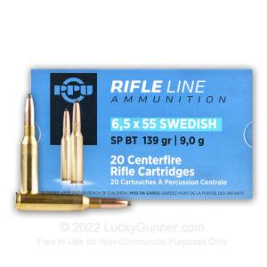 6.5x55mm Swedish - 139 Grain SPBT - Prvi Partizan - 200 Rounds PP6.2