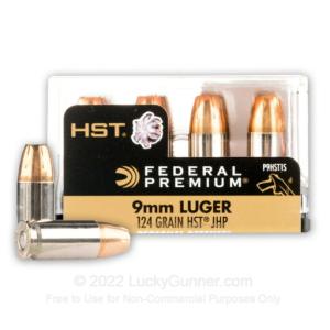 9mm - 124 Grain HST JHP - Federal Premium - 200 Rounds P9HST1S