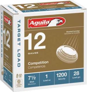 Aguila Competition Target 12 Gauge Ammunition 25 Rounds 2-3/4" #7.5 Lead 1oz 1200fps [FC-640420008479]