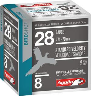 Aguila High Velocity Shotshells 28 ga 2-3/4" 1oz 1200 fps #8 25/ct