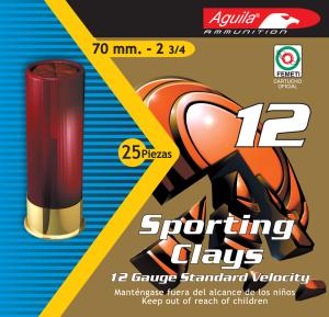 Aguila High Velocity Sporting Clays Shotshells 12 ga 2-3/4" 1-1/8oz 1325 fps #7.5 25/ct