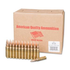 American Quality .308 Winchester Ammunition 250 Rounds FMJ 147 Grains N308147VP250 F N308147VP250
