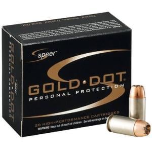 Ammo 9mm Luger Speer Gold Dot 147 Grain JHP 20 Round Box 985 fps 53619