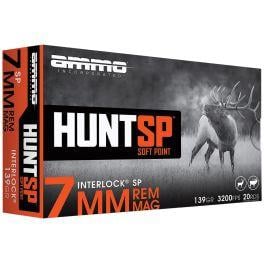 Ammo Inc Hunt 7mm 139 gr SP 20rds Rifle Ammo for Long-Range Hunting - 7MM139SPA20