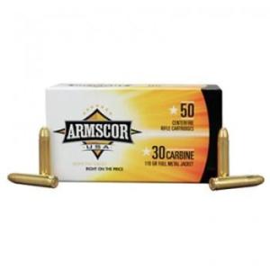 Armscor .30 Carbine 110 Grain Full Metal Jacket Centerfire Rifle Ammo