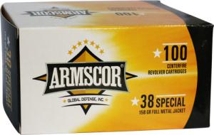 Armscor Armscor 50449 Precision Value Pack 38 Special 158 gr Full Metal Jacket (FMJ) 100 Per Box/12 Cs