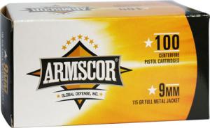 Armscor Armscor 9mm 115gr FMJ 100rd