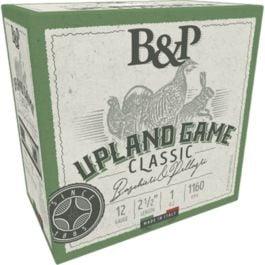 B&P Upland Game Classic 12 Gauge 2-1/2" #8 1 oz 25rds Shotshell - Classic Upland Hunting Shell - 12B1UP8