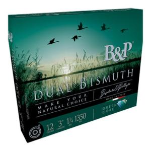 B&p Ammunition 12B5DB43 Dual Bismuth 12 Gauge 2.75' 1 1/5 oz Bismuth 3/4 Shot 10 Per Box/ 10 Case