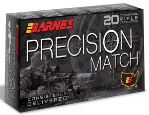 Barnes Bullets Precision Match 6.5 PRC 145 gr Open Tip Match Boat Tail 30819 Single Box - 20 Rounds