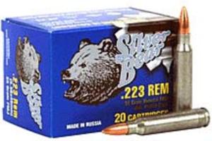 Bear Ammunition Silver Bear .223 Remington 55gr. Fmj Zinc Plated 20-pack AS223FMJ