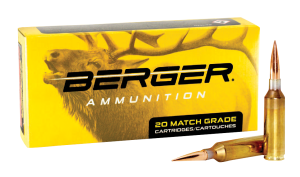 Berger Elite Hunter Rifle Ammunition 6.5 PRC 140gr HPBT 3109 fps 20/ct