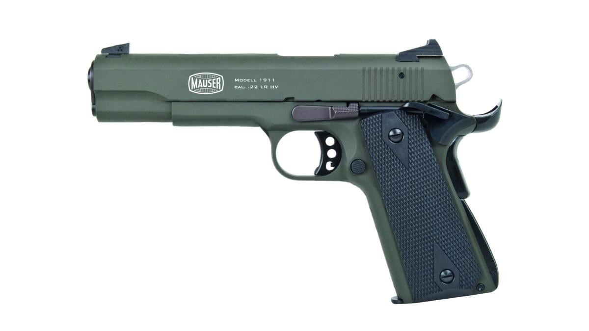 Blue Line Solutions Mauser 1911 OD Green 4110603 22 LR 10+1 5