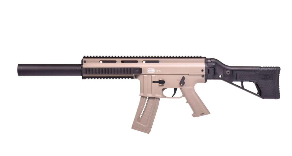 Blue Line Solutions Mauser M-15 SD US Tan (Fake Suppressor) 4150024CA 22 LR 22 16.37"
