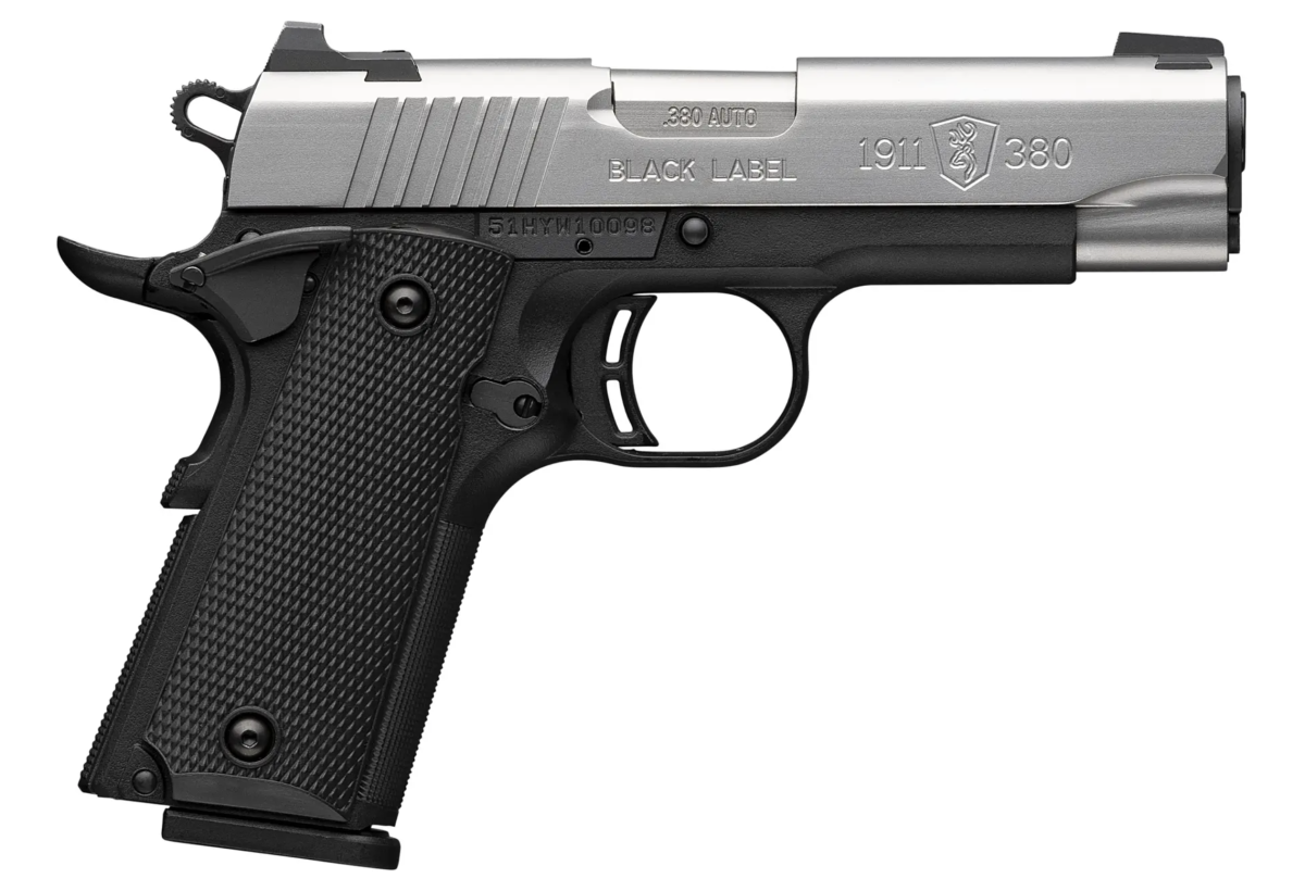 Browning 1911-380 Stainless Compact 051119492 380 ACP 10 Rnd 3 5/8"