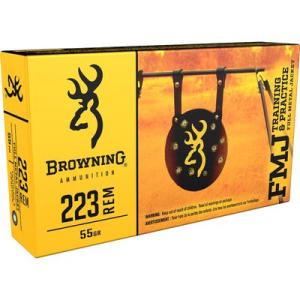 Browning 55 gr FMJ .223 Remington Ammunition, 20 Rounds - B192802231