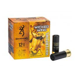Browning Wicked Wing 3" #4 Shot 1 1/4 oz 12 Gauge Ammunition, 25 Rounds - B193421234