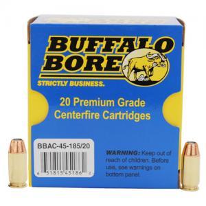 Buffalo Bore Ammunition 45 ACP Ammunition 45ACP+P 185gr JHP /20 45185/20