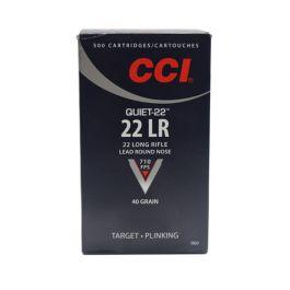 CCI .22 LR 40gr LRN Quiet-22 Ammunition, 500rds (10 boxes of 50) ‒ 0960