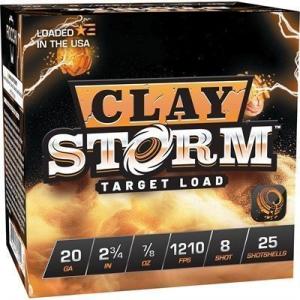 Clay Storm 20 Gauge Shotgun Ammo - Clay Storm 20 Gauge 2-3/4'''' 7/8oz #8 Shot 1210 Fps 25/Box