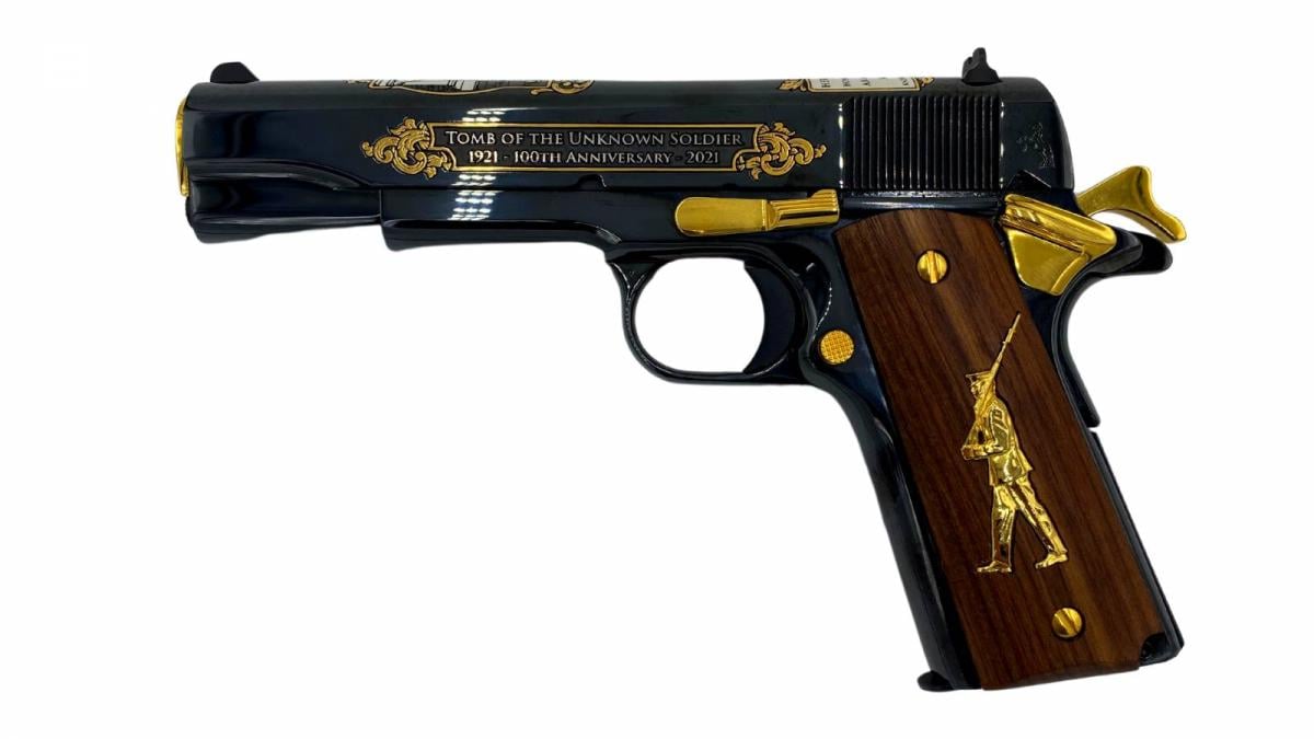 Colt 1911 Government Series Engraved Tomb of the Unknown Soldier M1911A1 45 ACP 7 Rnd 5 in