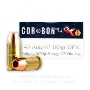 Cor-bon DPX 45 ACP +P 185 gr Deep Penetrating X Bullet 20 Bx/ 25 Cs
